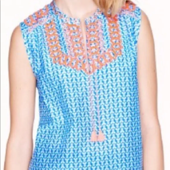 Jcrew printed embroider tassel top 4 - Image 2