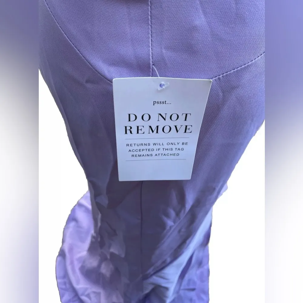 Celebrity Lavender Lilac Formal Off Shoulder Pleated Gown Sz. 8-10 Unaltered NWT - Image 9