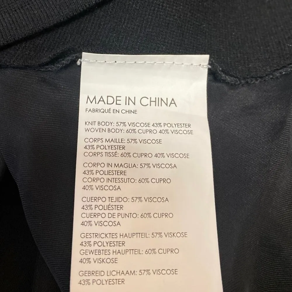 Club Monaco Women's Black Half Sleeve Mock Neck Pullover Sweater Blouse Top Sz S - Image 4