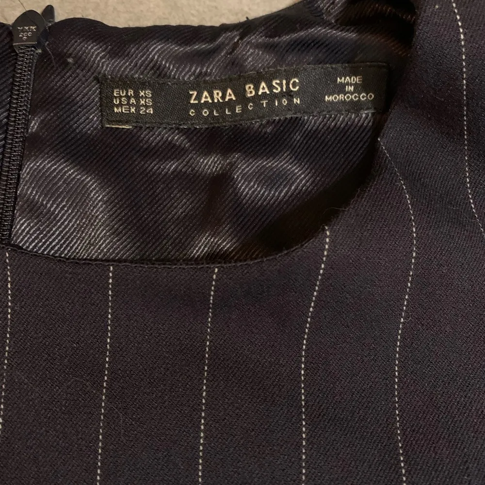 ZARA WOMAN PINSTRIPE SLEEVELESS DRESS Size XS X-Small - Image 3
