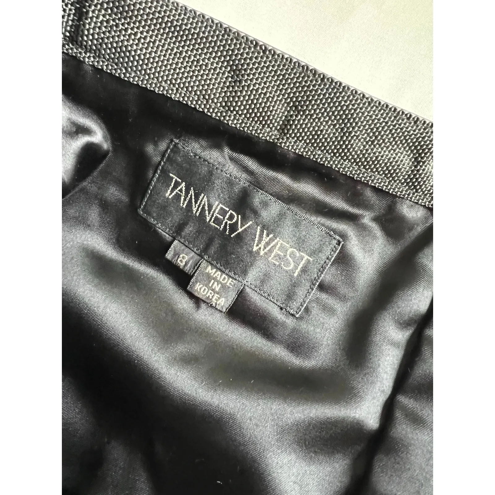 Tannery West Leather Skirt Women's Size XS Black Genuine Leather Vintage Lined - Image 6