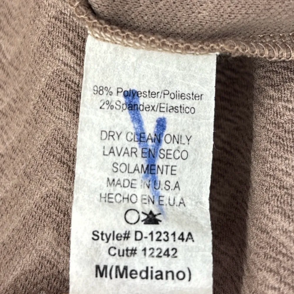 Final Touch Sleeveless Chevron Dress Women’s Size Medium in Tan / Brown - EUC! - Image 3