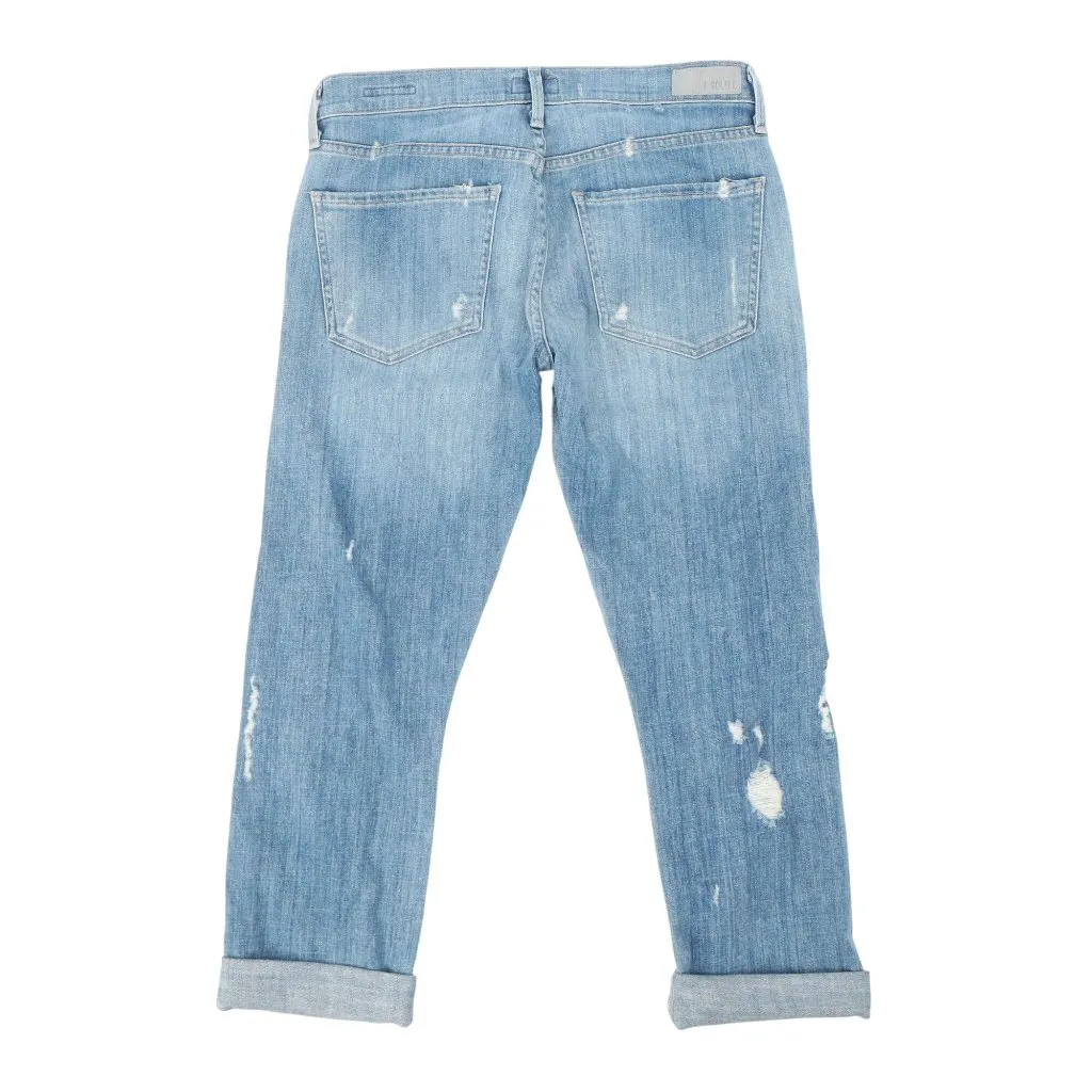 AGOLDE Isabel Slim Boyfriend Distressed Denim Jeans 26 - Image 5