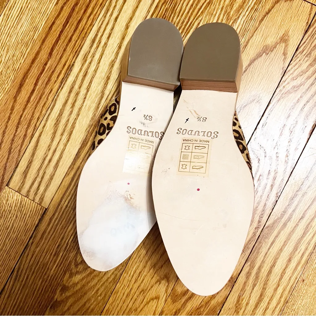 Soludos Leopard Print Venetian Mule Size 8.5 Block Heel - Image 5