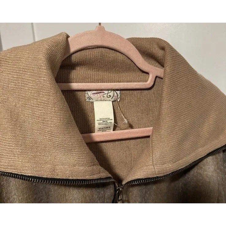 Free People OS Sunset Rock Poncho Striped Half Zip Boho Aztec Western Layering - Image 6