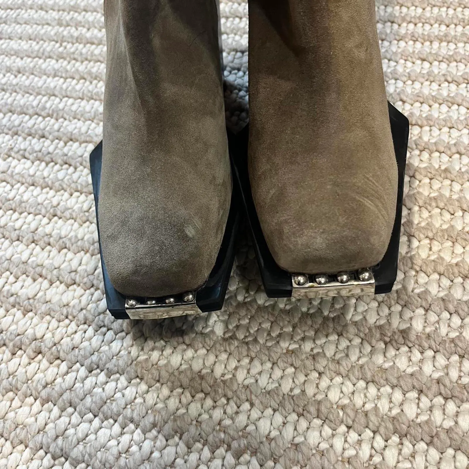 Asos Design Celia Leather Western Pull On Boots In Taupe - Image 7
