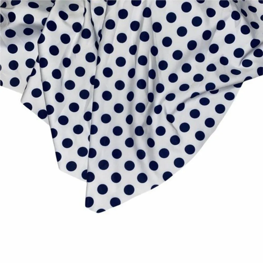 New NWT Lalavava White Navy Blue Polka Dot Swim Top Women's Size Small - Image 3