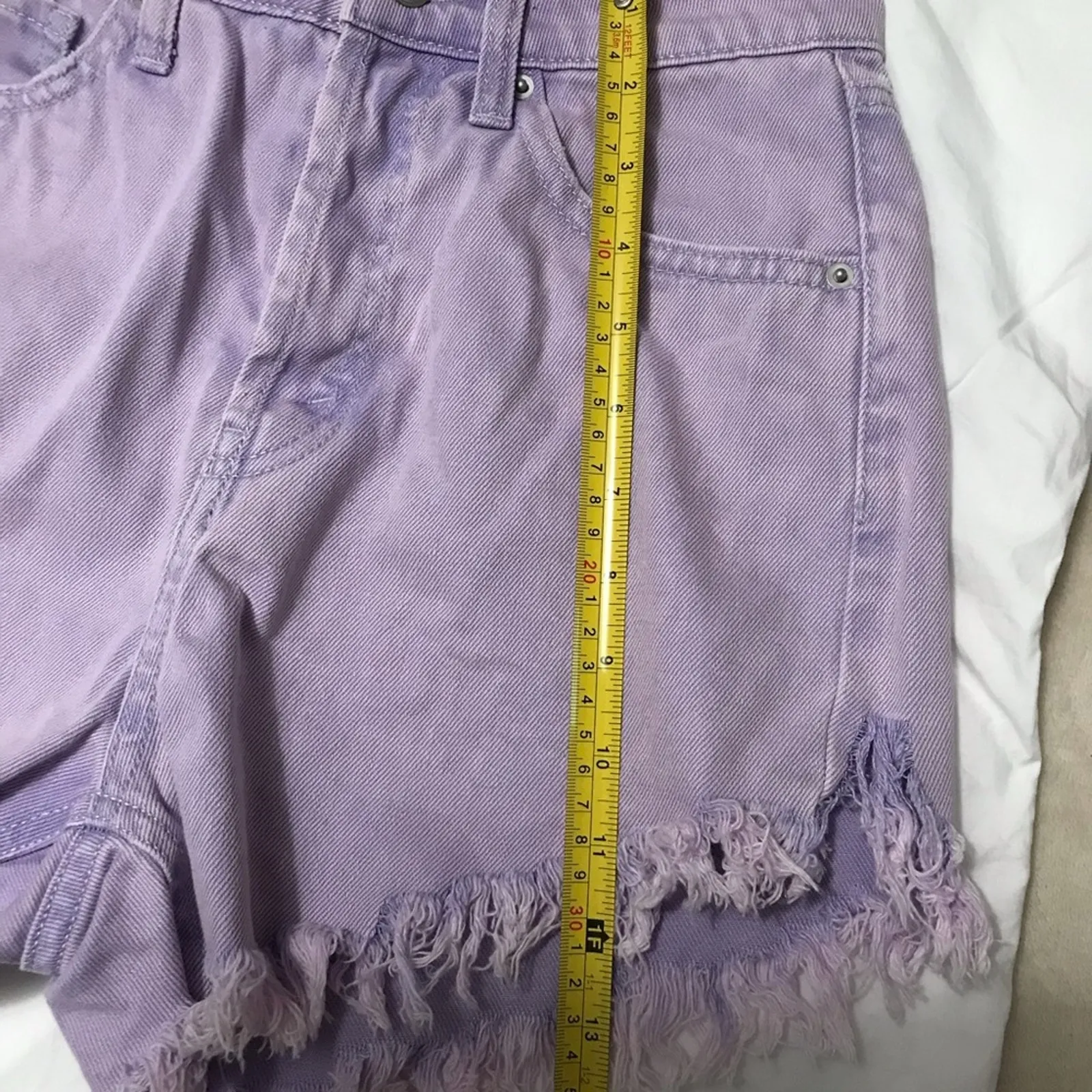Wild Fable The Highest Rise Purple Jean Short Frayed Hem 2  Pastel Boho Festival - Image 7