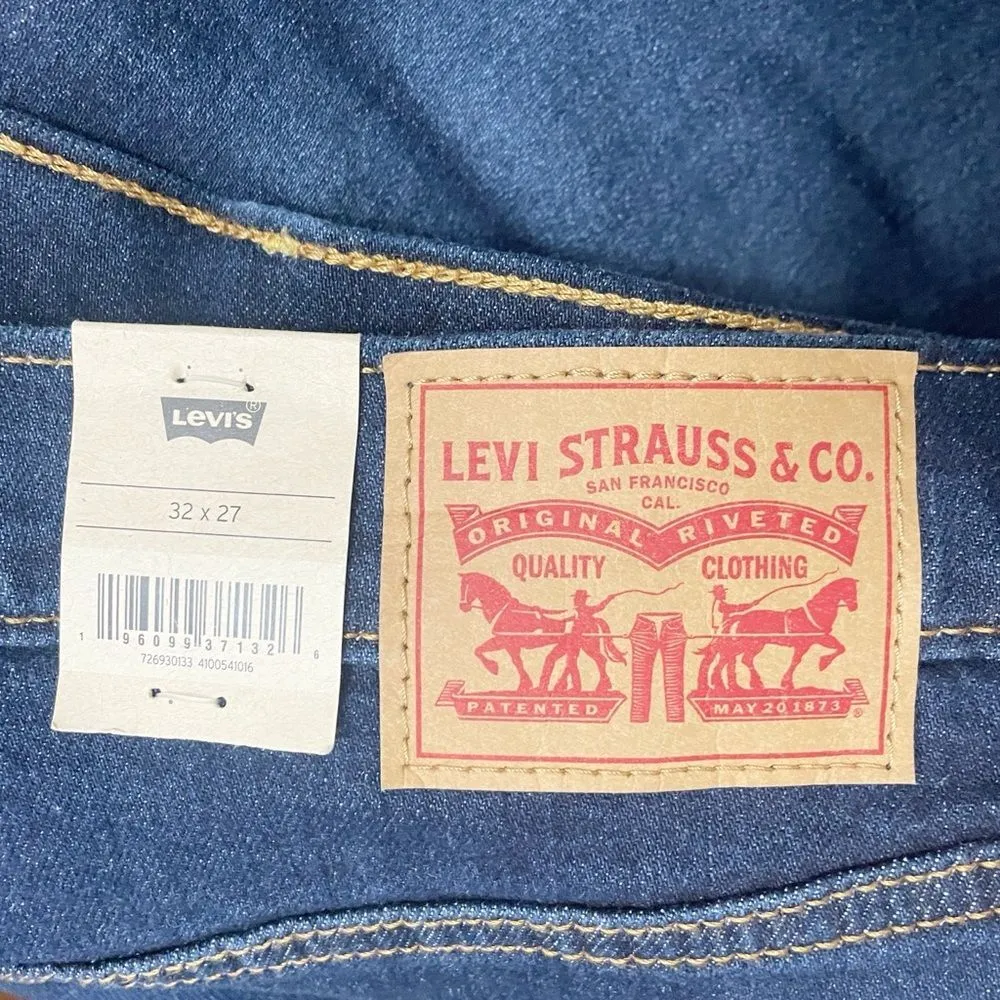 NWT Levi’s Ribcage Straight Jeans Size 32 | 14 Dark Indigo Distressed Ankle Jean - Image 10