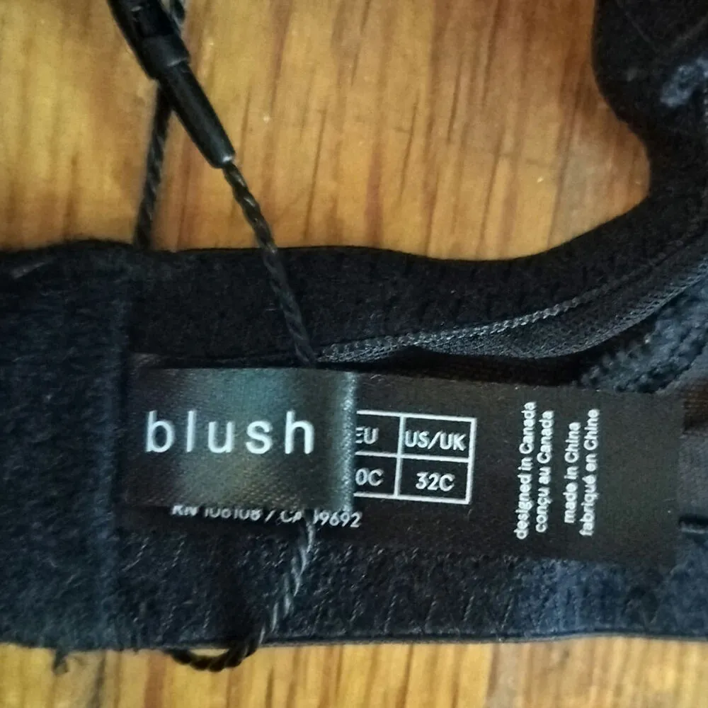 NEW Blush Lingerie Size 32C Celeste Unlined Underwire Bra Black - Image 3