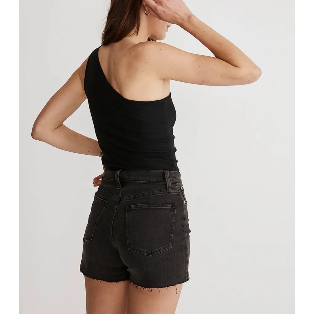 Madewell High Rise Denim Jean Shorts Lunar Wash Black 23 Cut Off Casual K6156 - Image 8