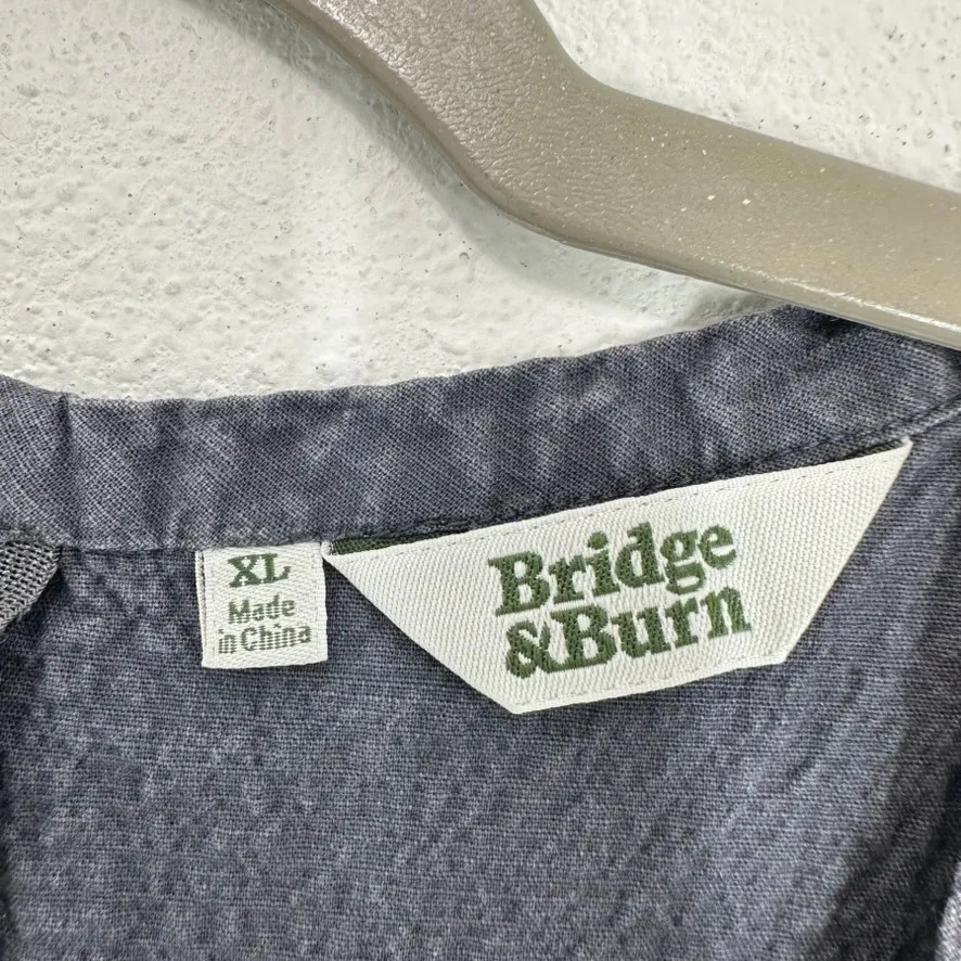 Bridge‎ & Burn Womens Jumpsuit Boilersuit XL Short Sleeve Casual Utility Gray - Image 3