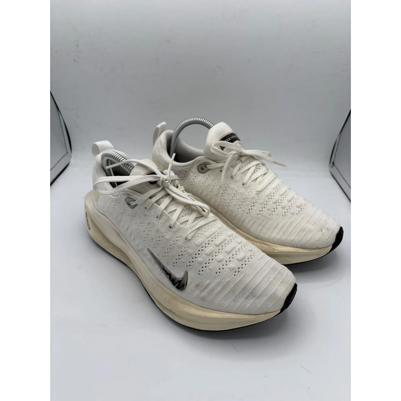 Nike React Infinity Run Flyknit 4 Women's White Running Shoes Size 7 - Image 2