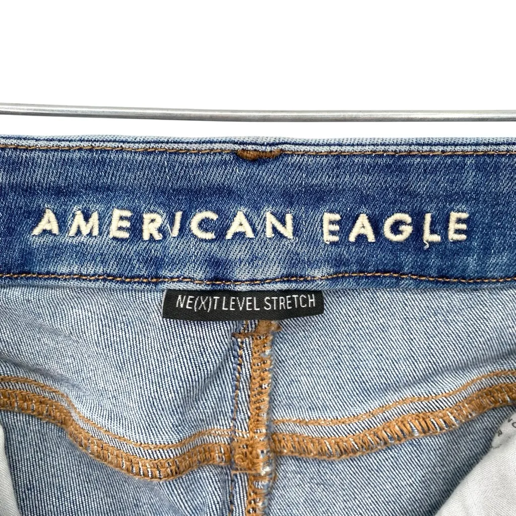 American Eagle Next Level Stretch Jeans Curvy High Rise Distressed Jeggings - Image 8