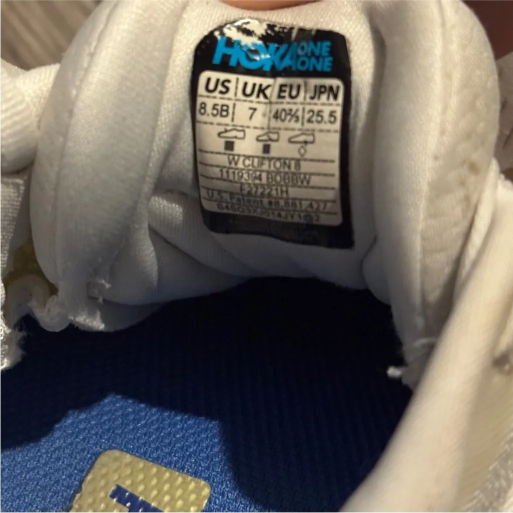 Hoka Women’s Size 8.5 Running Shoes Blanc Deblanc rare bright white - Image 3