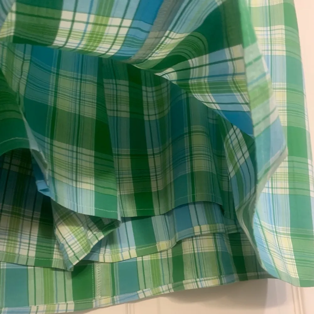 RL Richard New York Green & Teal Plaid 22W Skort Easter Summer. 1844 - Image 3