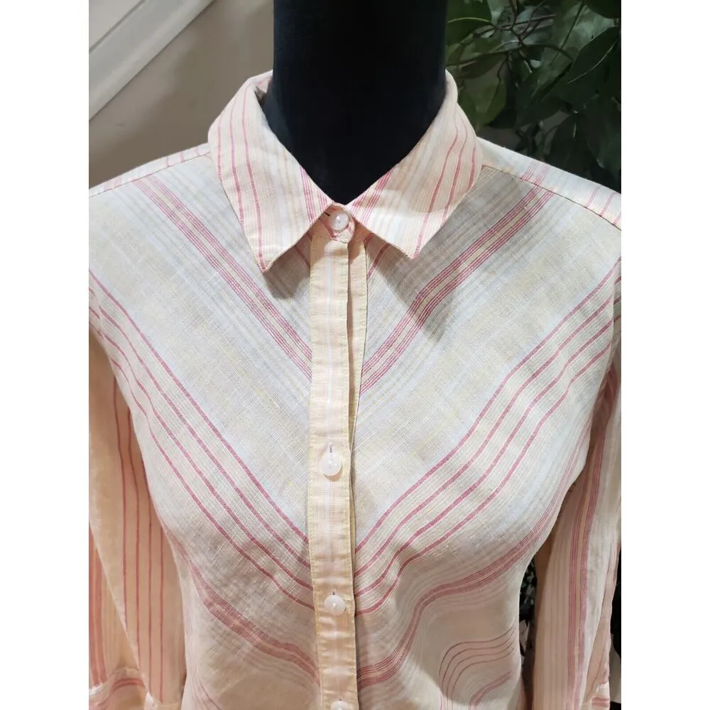 Chico's Women's Multicolor Polyester Collared Long Sleeve Button Down Shirt 2X - Image 3