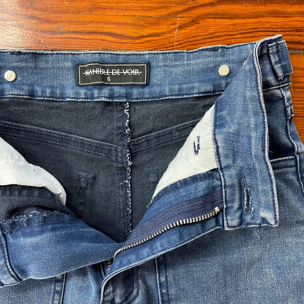 ✨ Maniere De Voir ✨ Super Stretch Moto Style Skinny Jeans ~ Size 6 💛🍄 - Image 6