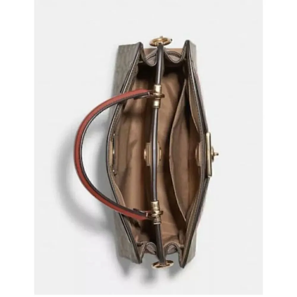 🔥🎁NWT! Coach Lane Carryall Satchel Handbag in Colorblock Msrp:$498.00 - Image 9