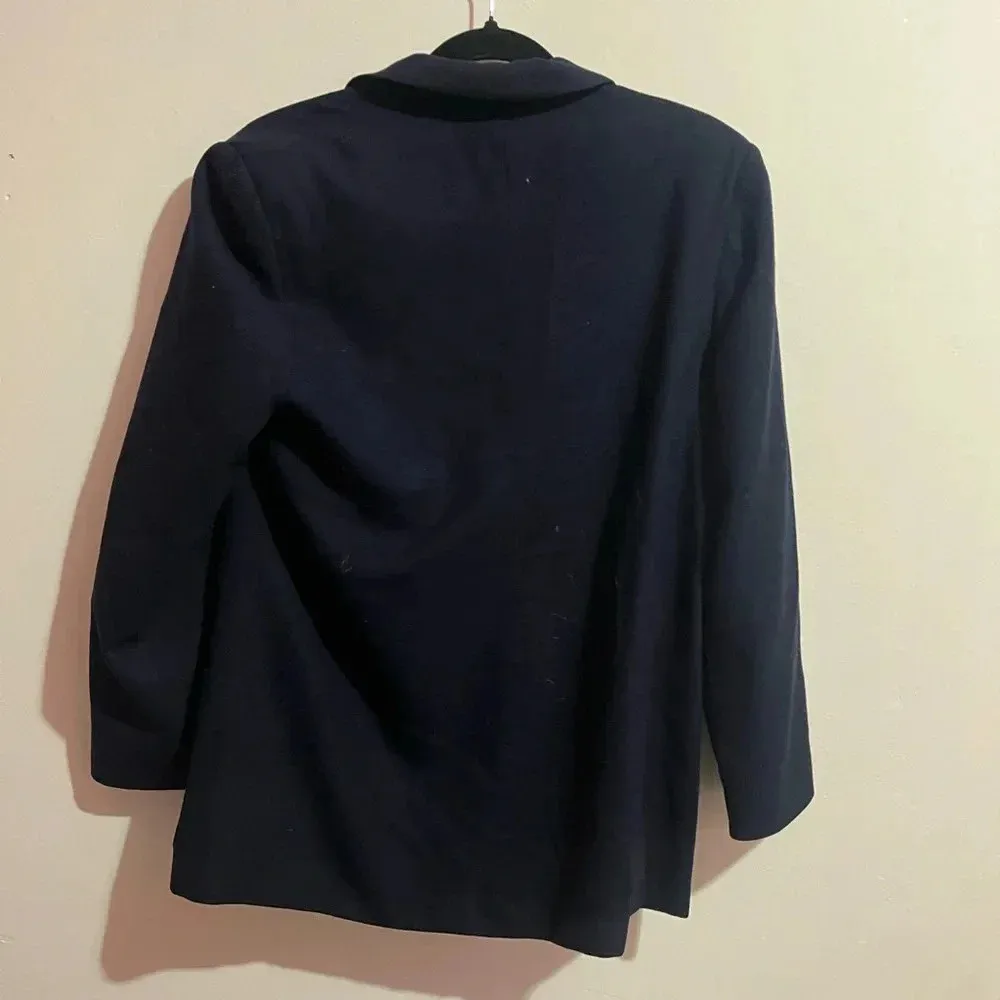 Pendleton Vintage  100% wool navy blue blazer size 8 - Image 4