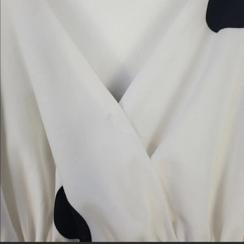 O.P.T Polka dot midi Dress layered ruffles Black Size XS - Image 10