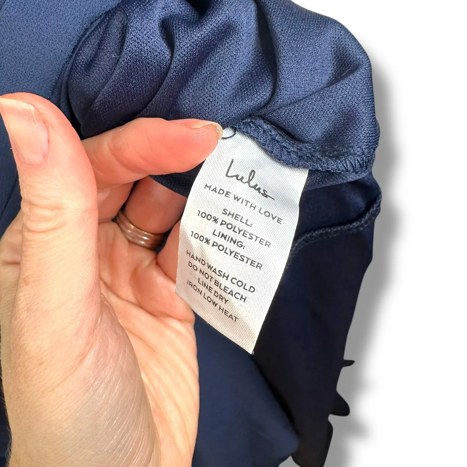 Lulus NWT Tier Elegance Navy Long Sleeve V-Neck Chiffon Tiered Maxi Dress Medium - Image 10