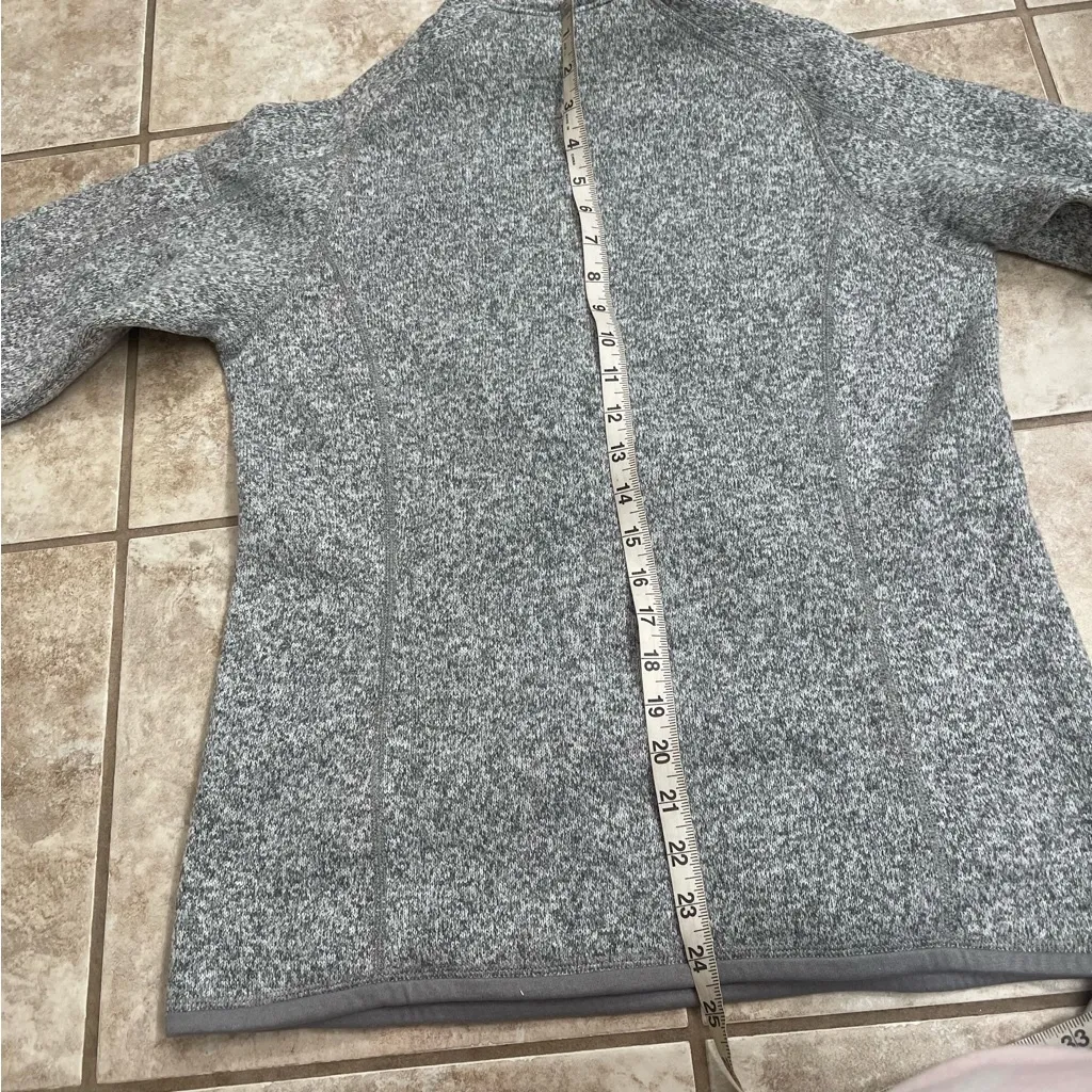Patagonia Better‎ Sweater Womens Medium Gray 1/4 Zip Fleece Embroidered LOGO!!!! - Image 4