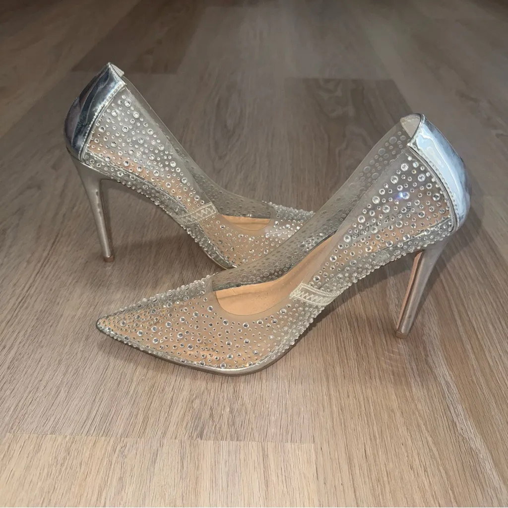 Steve Madden Clear & Silver Rhinestone Kaidel Pump - Size 8.5 - Image 3