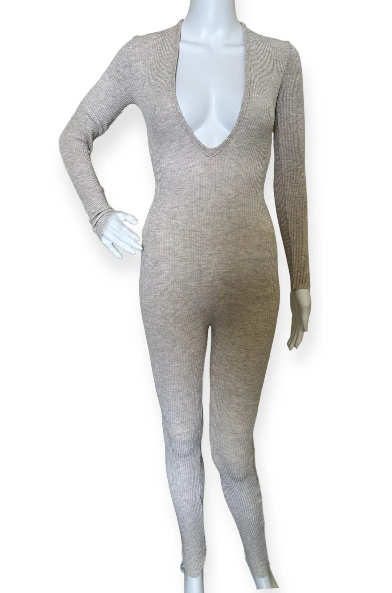 Lux Perfect Oatmeal Jumpsuit - Image 2