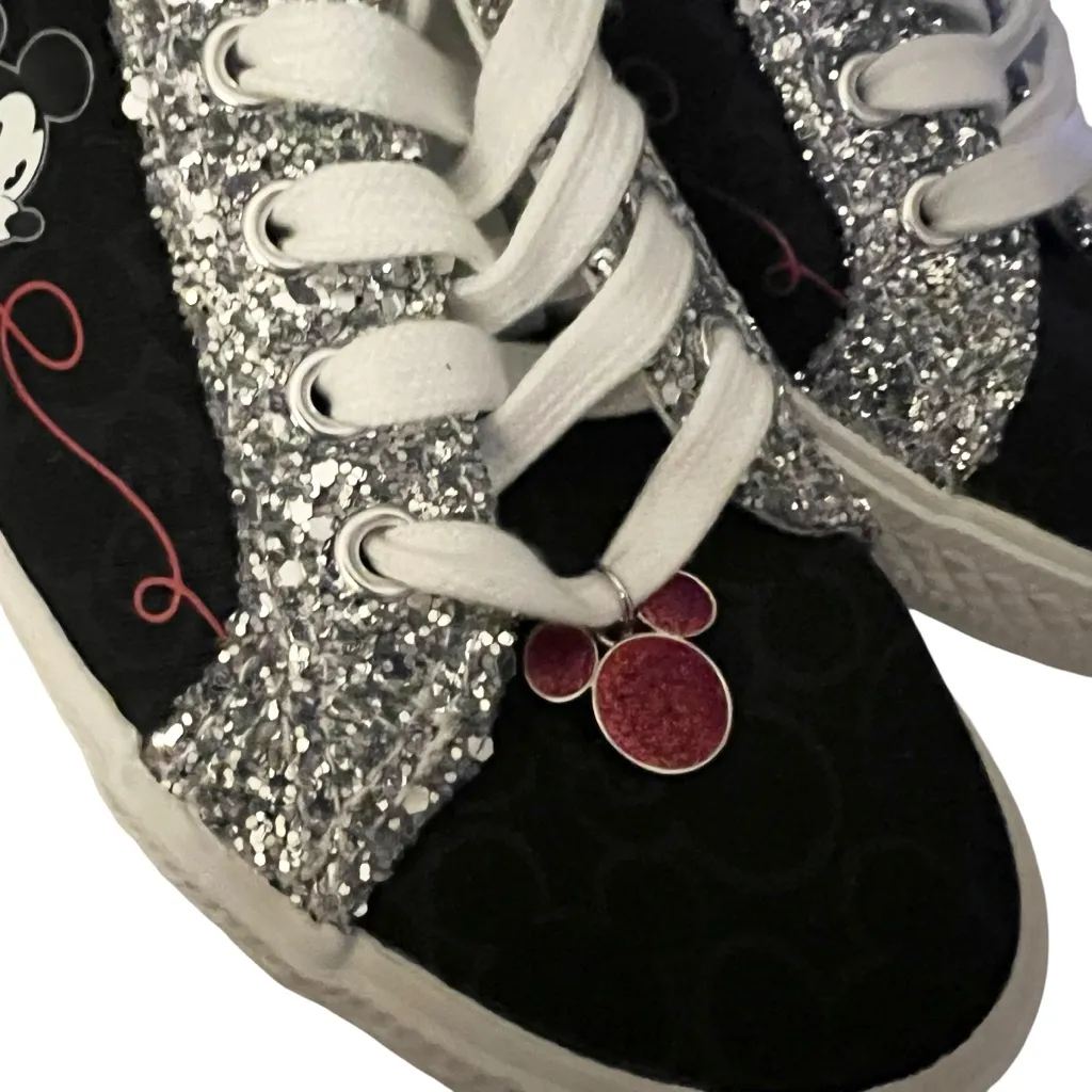 Disney Bradford Exhange Mickey & Minnie Sparkling Bling Sneakers Size 7.5 - Image 13