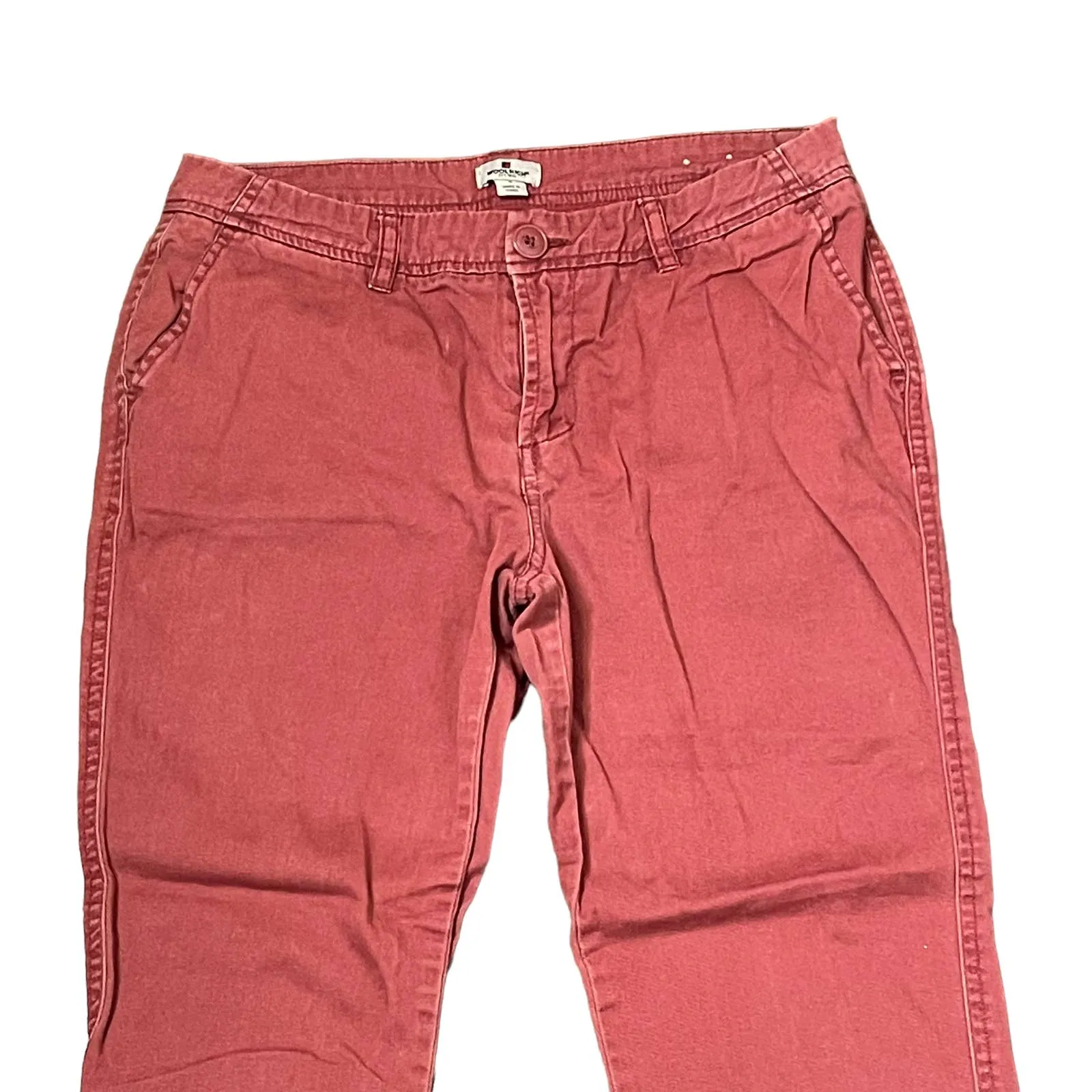 Woolrich Red Sunday Chino Crop Pants Women Size‎ 4 Cotton Mid-Rise Flat Front - Image 2
