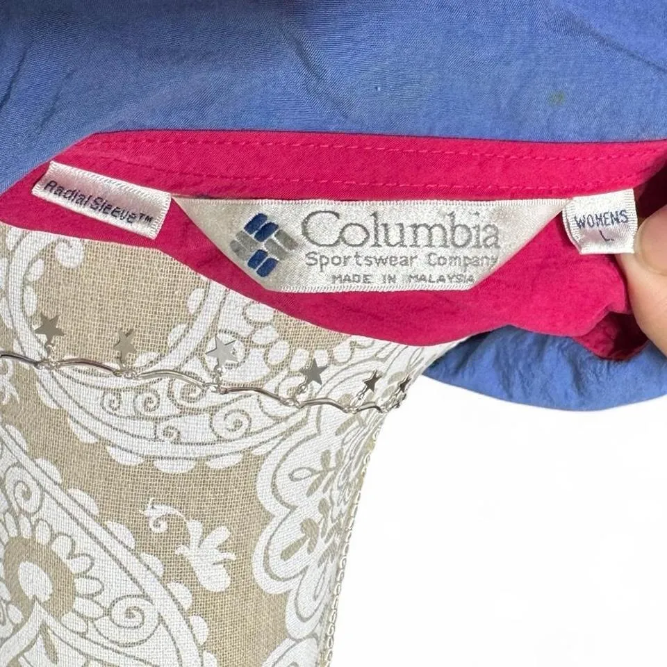 Columbia Women's L Pink Windbreaker Jacket Ron Jon Surf Shop Cocoa Beach Vintage Red Size L - Image 5