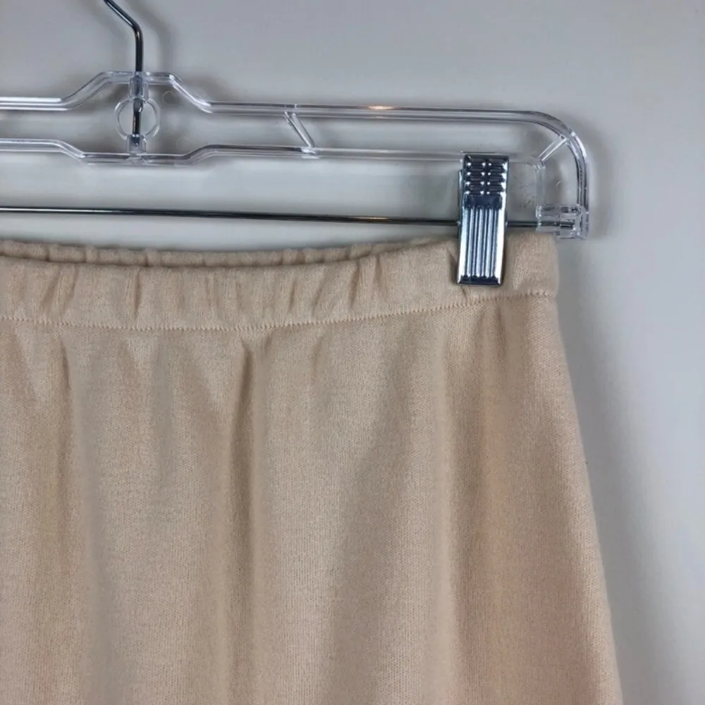 Kirsten Scarcelli Vintage Sweater Knit Skirt Small Tan - Image 3