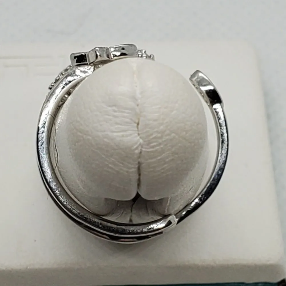 Sterling Silver Nature Themed Ring Size 8 - Image 6