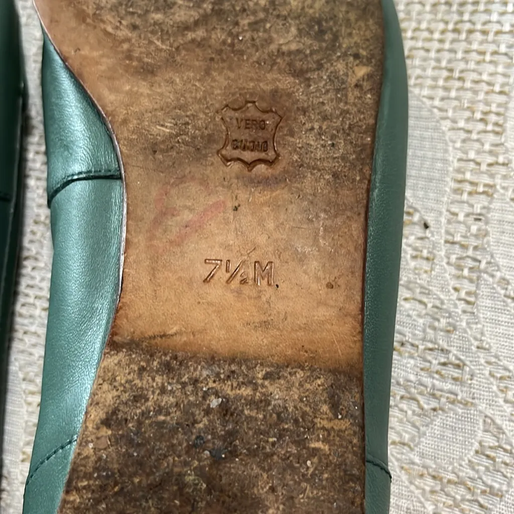 Enzo Angiolini Liberty Two Tone Pistachio Mint Leather Slip On Loafers‎ Size - Image 9