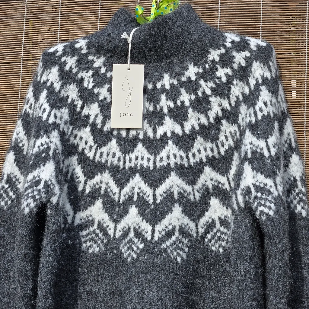 Joie Fair Isle Style Pull Over Sweater M - Image 2