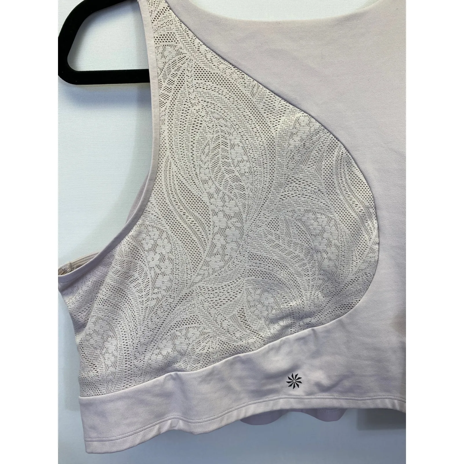Athleta NWT Conscious Crop Bra Lavender Minimalist Athleisure Yoga Lounge 2X - Image 11