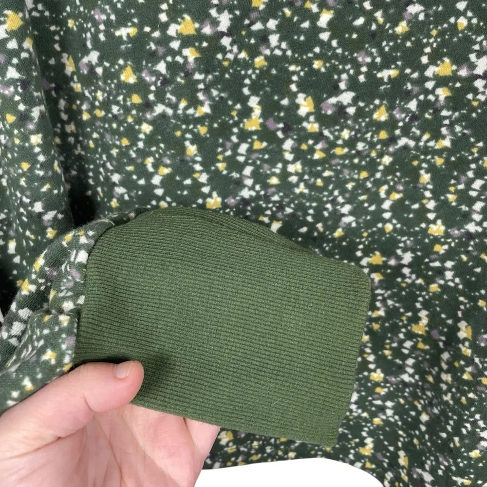 Anthropologie Daily Practice Oversized Boat Neck Cropped Sweatshirt Green Size S - Image 7