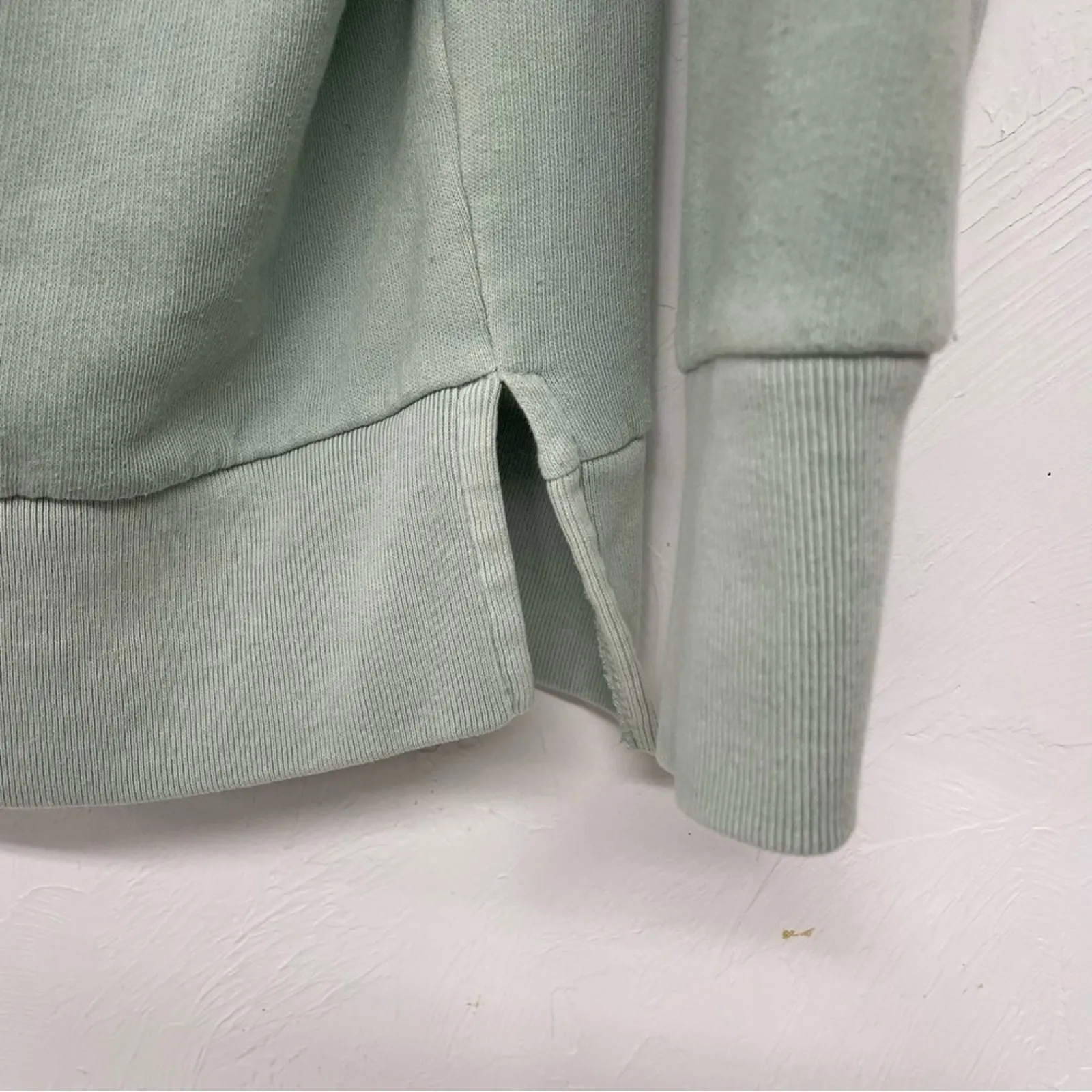 Pink Victoria Secret Moss Green Quarter Zip Pullover Sweater Oversized Womens S - Image 7