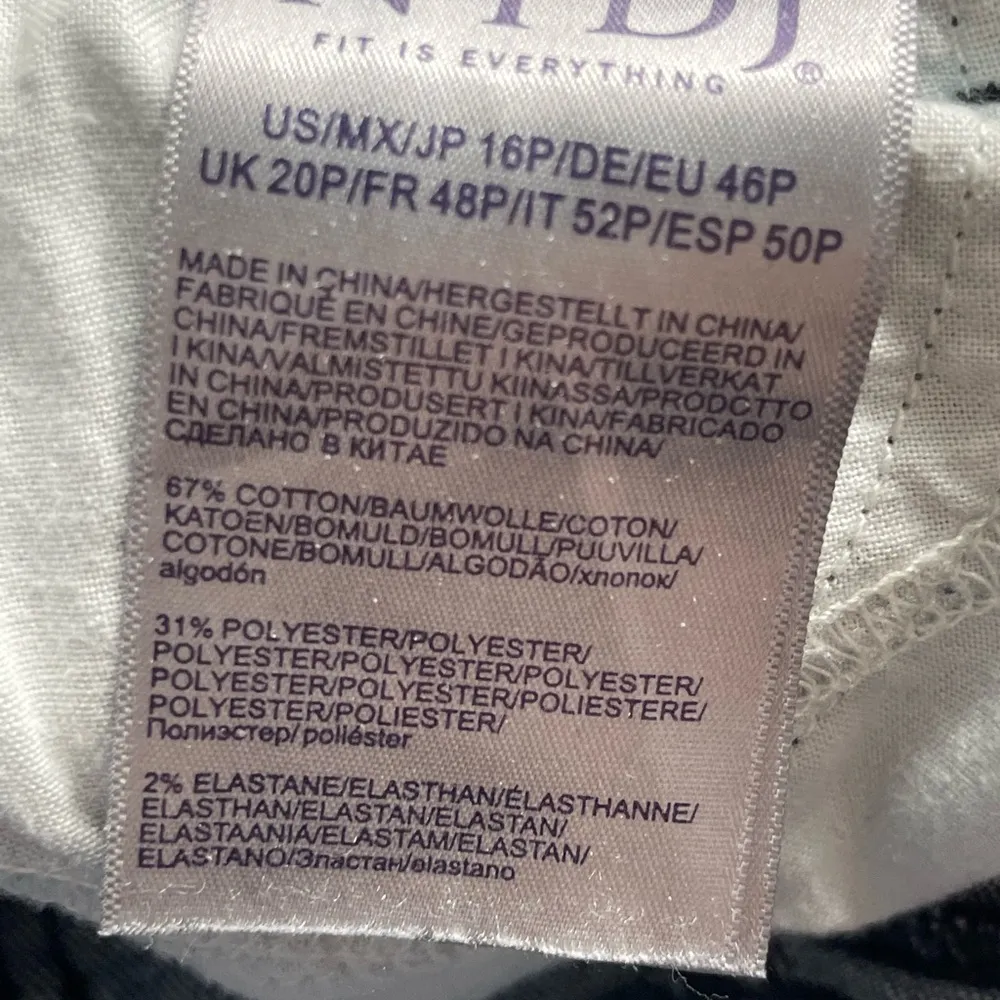 Nydj not your daughter jean marilyn straight blue denim jeans size 16 petite 16P - Image 8