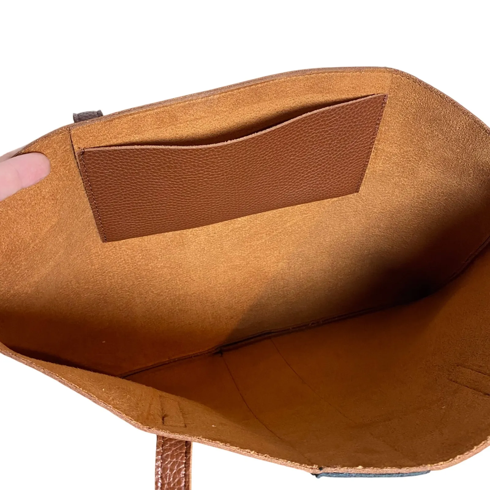 Vince‎ Camuto Tote Bag Brown Vegan Leather Work Travel Purse Laptop Business - Image 5