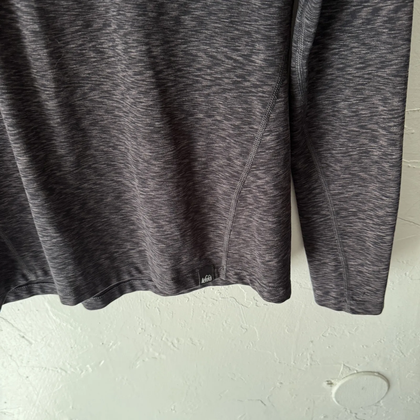 REI Co-op Pullover Womens Small Black Gray Long Sleeve 1/4 Zip Stretch Athletic - Image 3