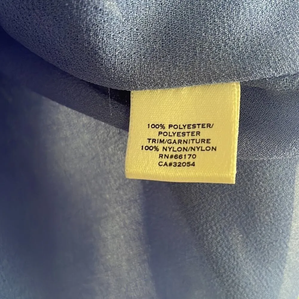 Moulinette Soeurs Treasured Depths Blue Beaded Tank Top Coquette Lace Pearls - Image 3