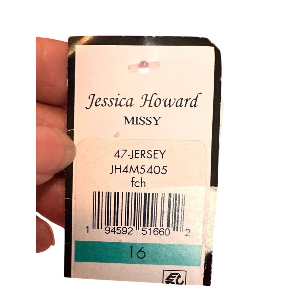 Jessica Howard Size 16 Midi Lined V-Neck Wrap Top Short Sleeve Dress Pink - Image 4