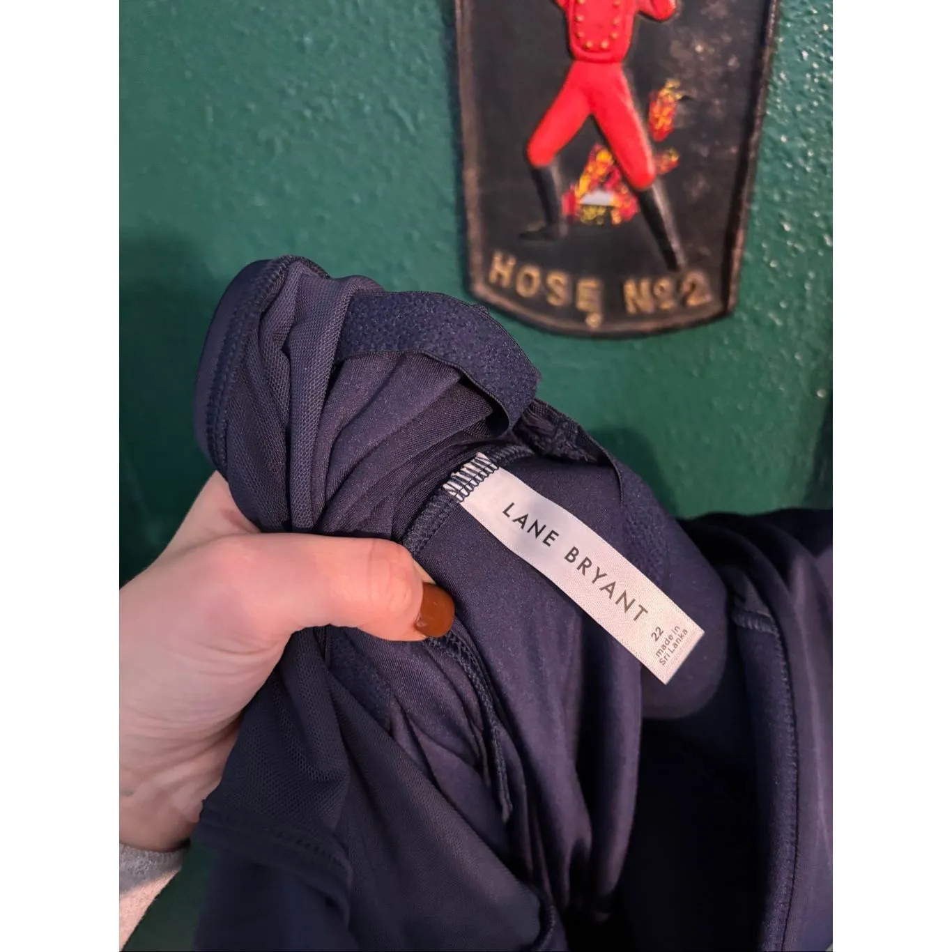 NWT Lane Bryant Flutter Sleeve Navy Blue Modest Swim Dress, Plus Size 22 - Image 5