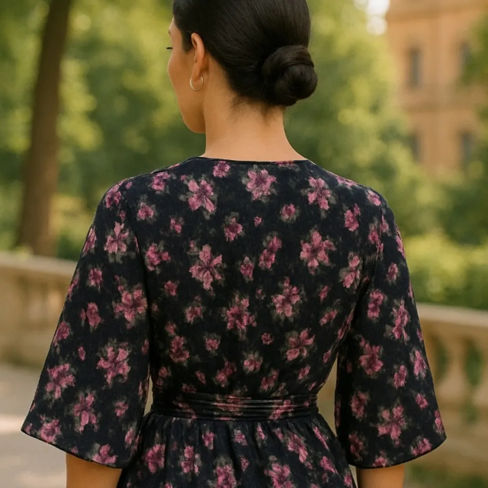 Floral Black Women's Top - Image 2