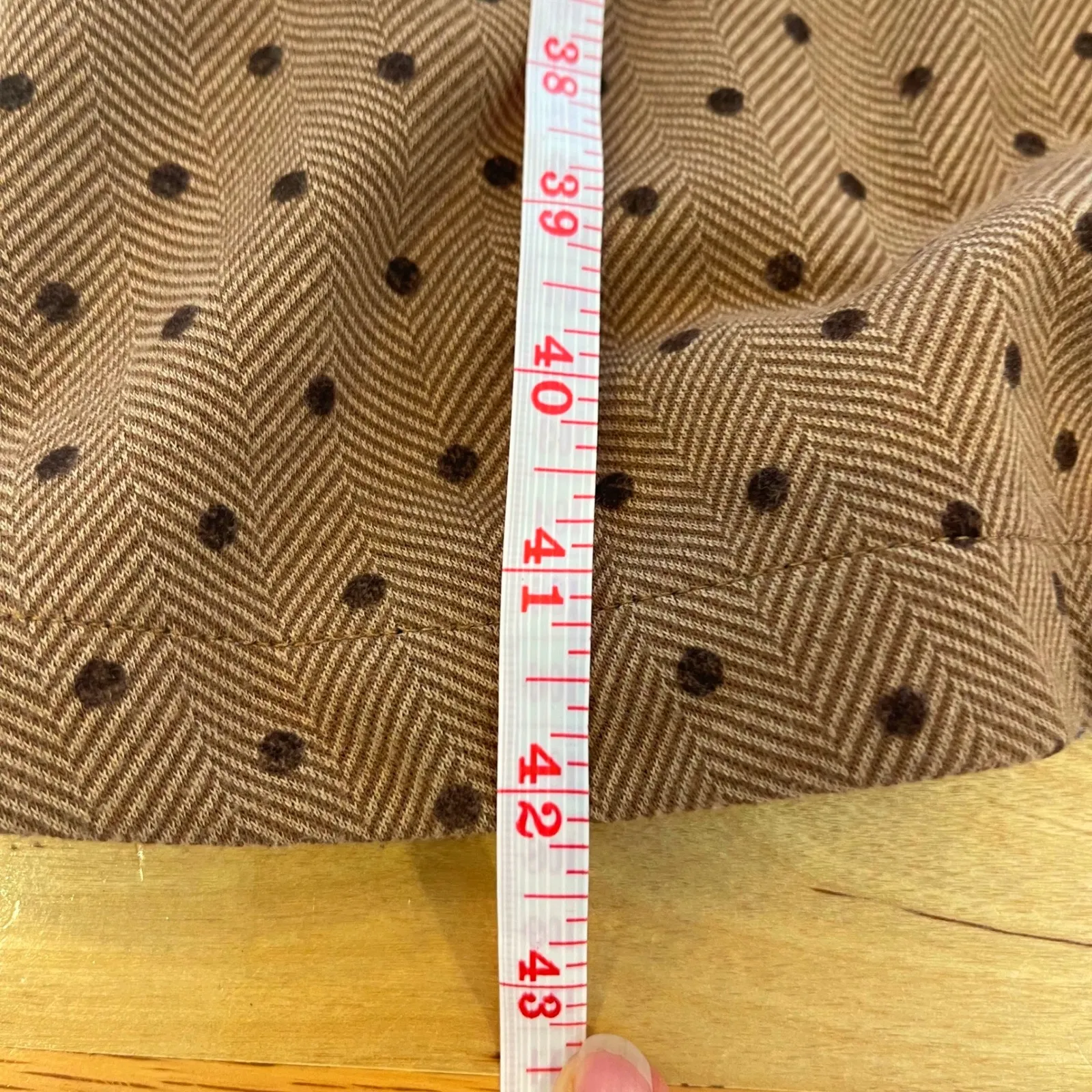 Lands' End Brown Polka Dot Career‎ Casual Fit & Flare Knit Stretch Dress 1X - Image 9