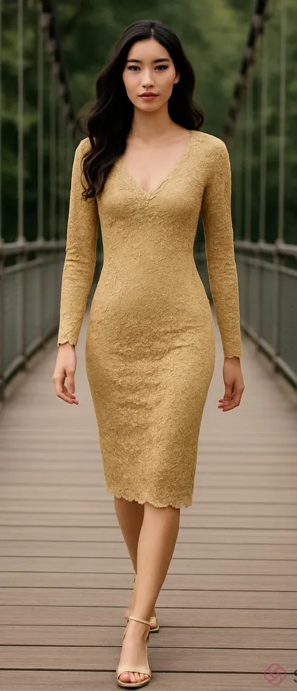 Molly Malloy Vintage 80s Golden Cocktail Prom Dress Size S Gold - Image 2