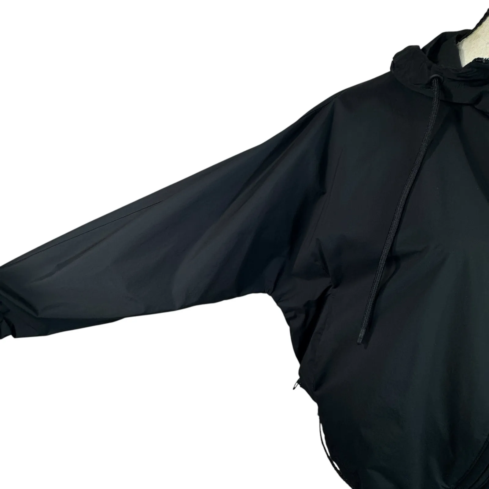All in Motion Large Cropped Windbreaker Jacket Hooded Full-Zip Dolman Sleeves - Image 3