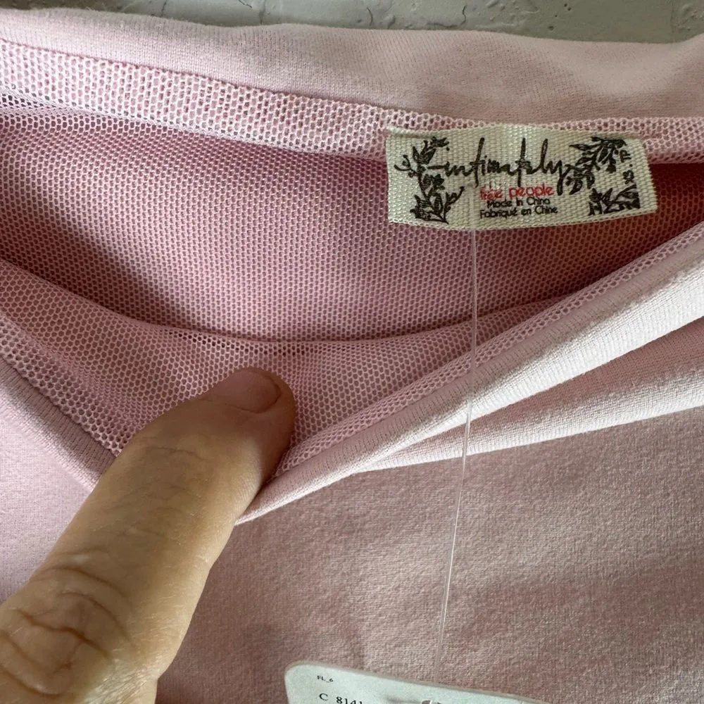 Free People Off to the Races Boatneck Bodysuit in Ballet Slipper Size XS NWT - Image 5